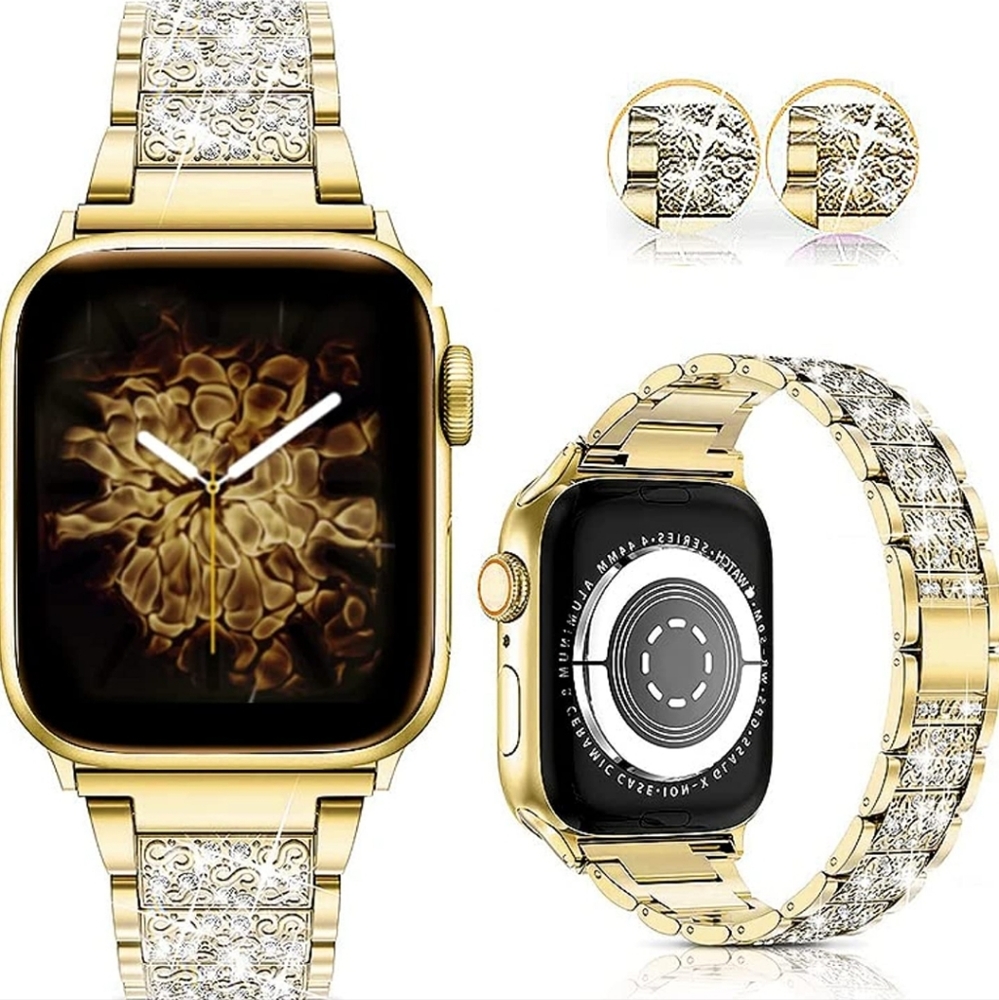 iWatch Diamond Rhinestone Metal Wristband Replacement Series 7 6 5 4 3 2 1 SE